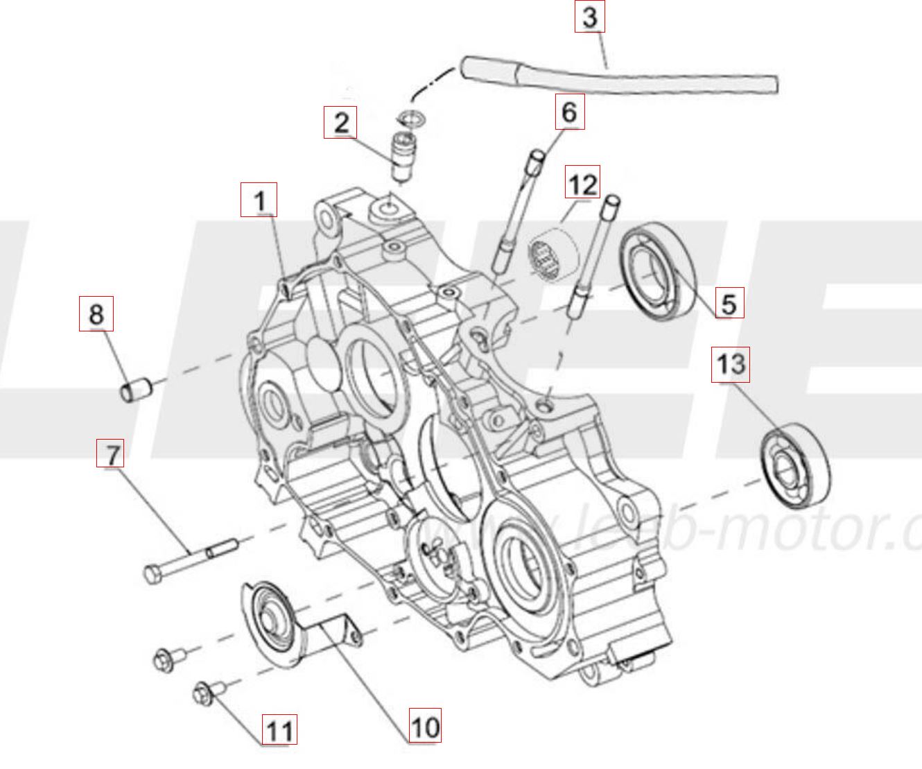 Motorgehäuse rechts