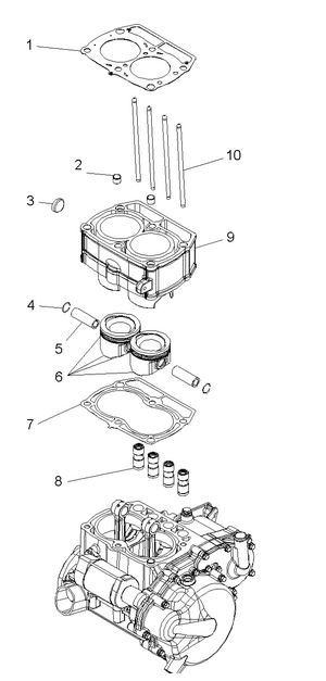 Engine, Piston and Cylinder