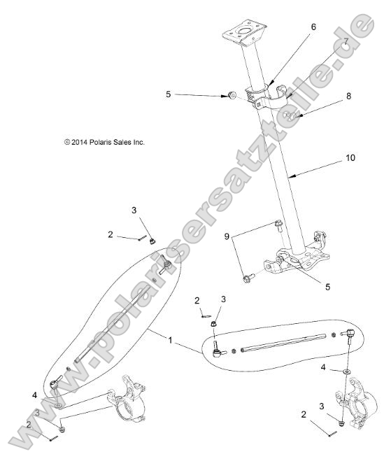 Steering, Steering Post Asm. 49ATVSTEERING15SCRAM850 Steering, Steering Post Asm. 49ATVSTEERING15SCRAM850