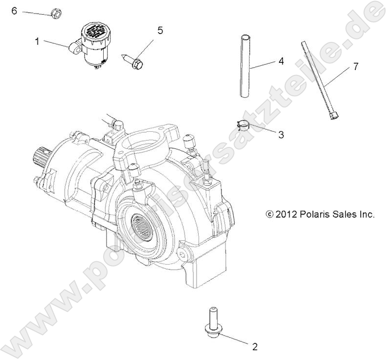 DRIVE TRAIN, GEARCASE MOUNTING, FRONT