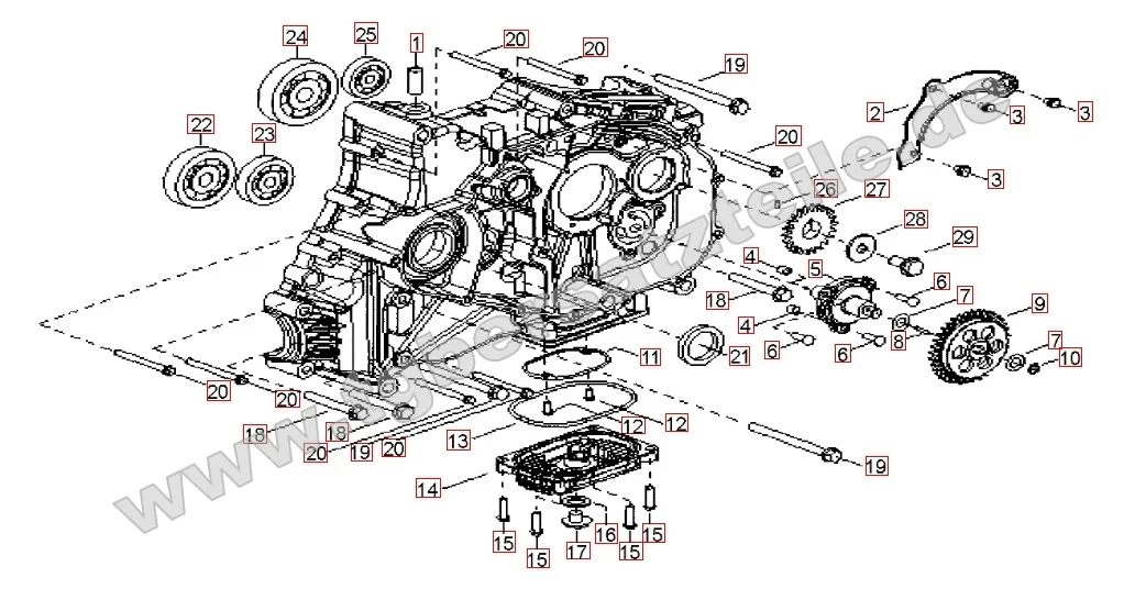 Motorgehäuse rechts