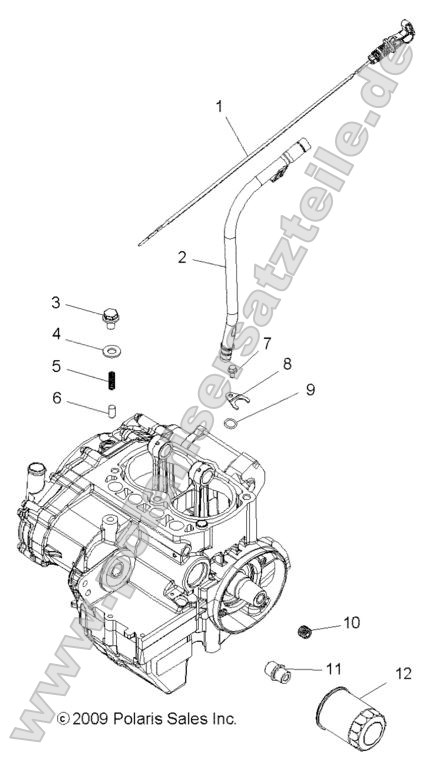 Engine, Oil Filter and Dipstick