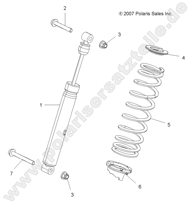 SUSPENSION, SHOCK, REAR SUSPENSION, SHOCK, REAR