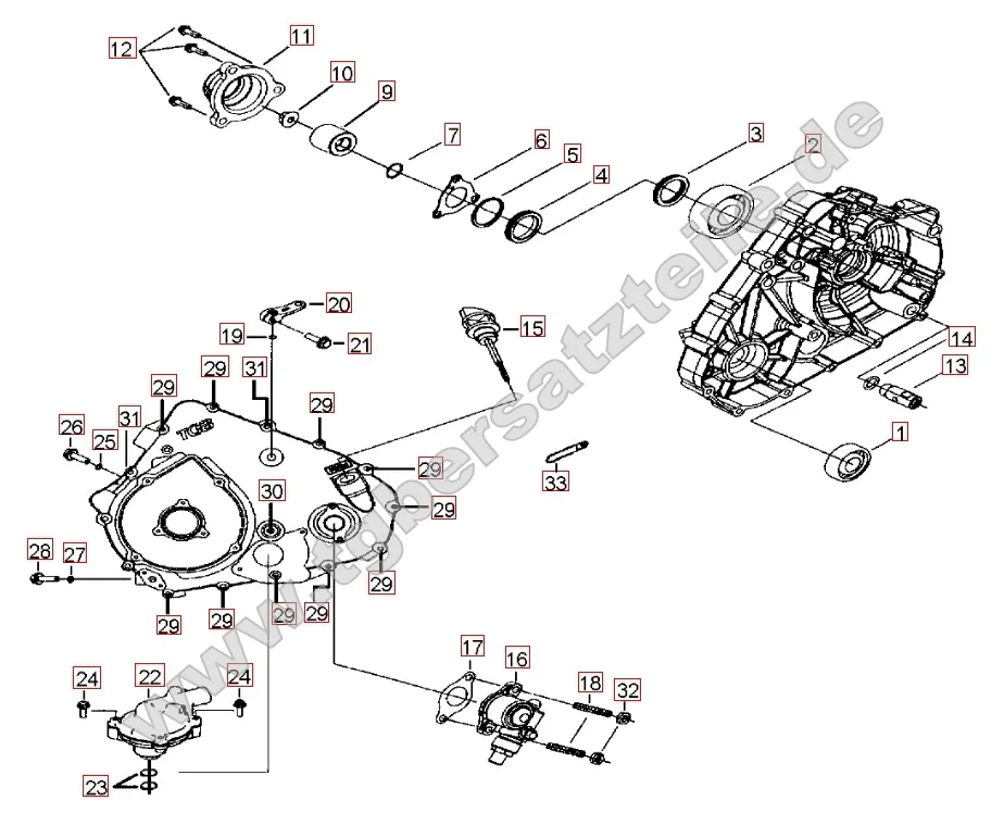 Wasserpumpe - Tachoantrieb