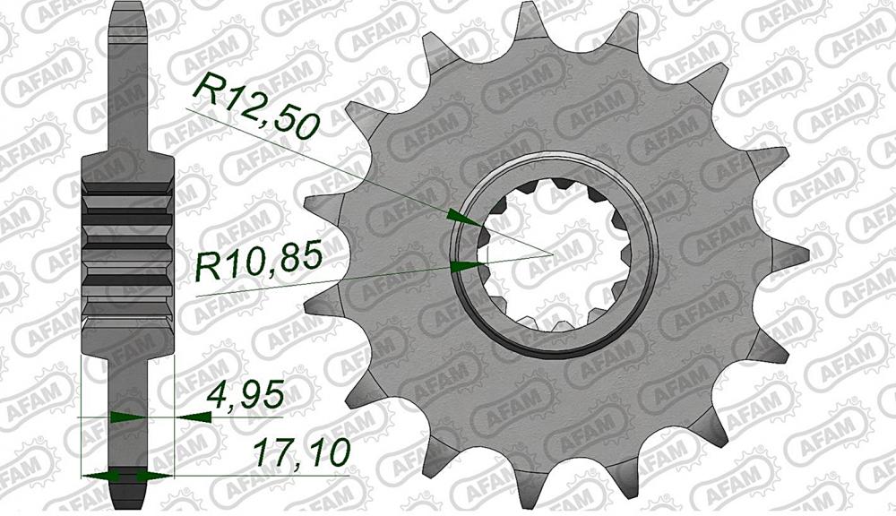 AFAM Kettensatz Stahl 525 XRR 15x40 - Honda CB 500 1994-03