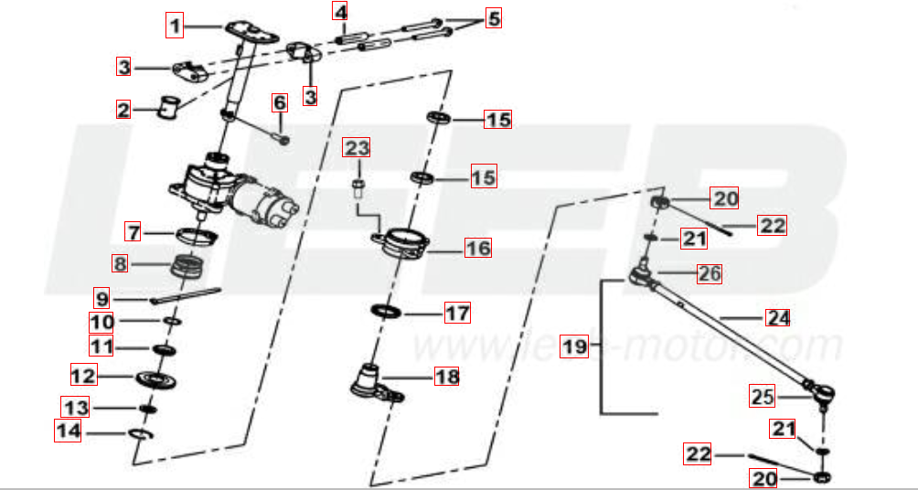 Lenksäule-Spurstange