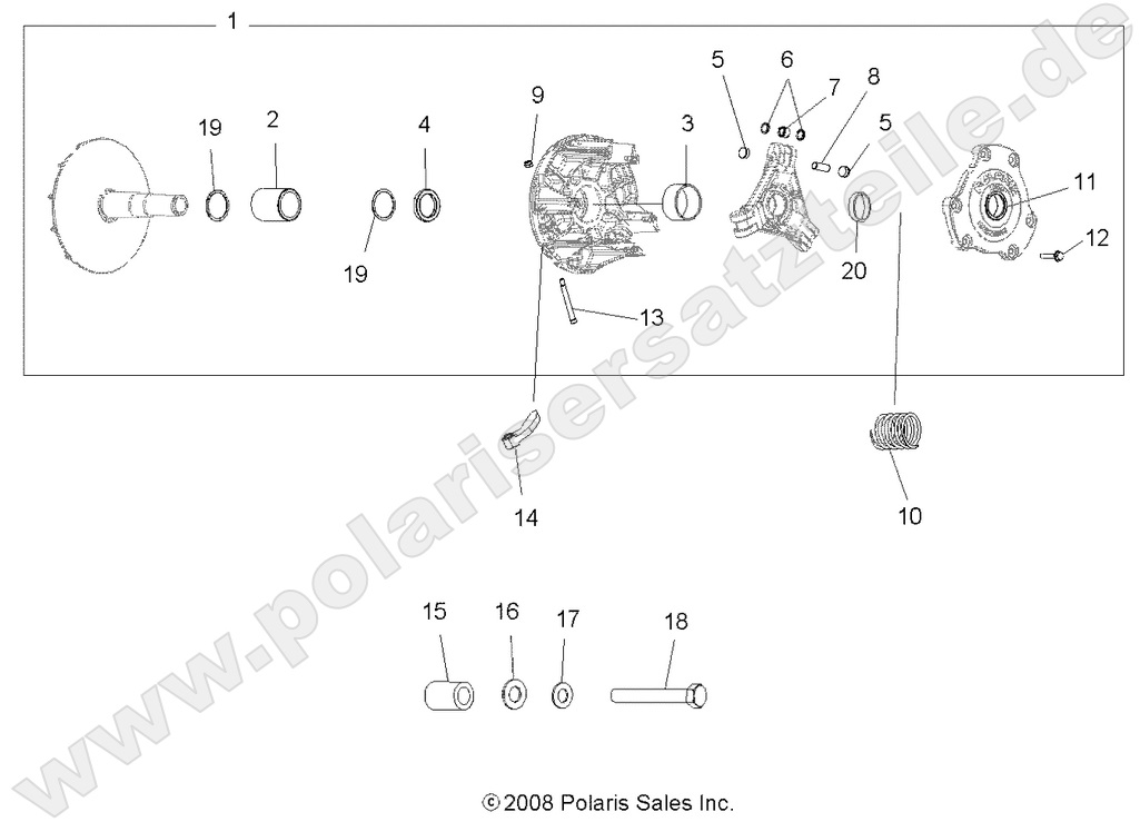 DRIVE TRAIN, PRIMARY CLUTCH DRIVE TRAIN, PRIMARY CLUTCH
