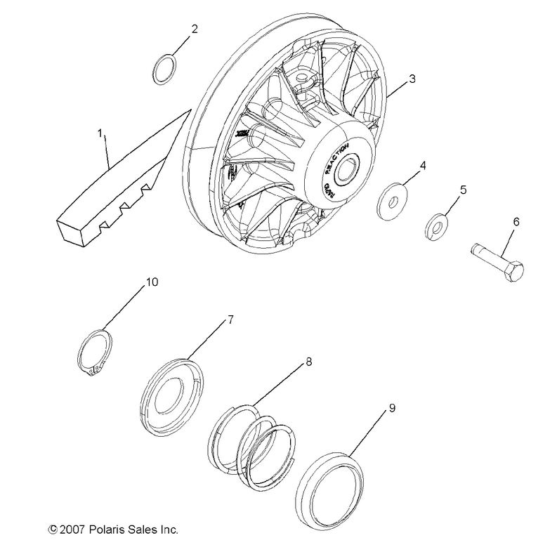 DRIVE TRAIN, SECONDARY CLUTCH
