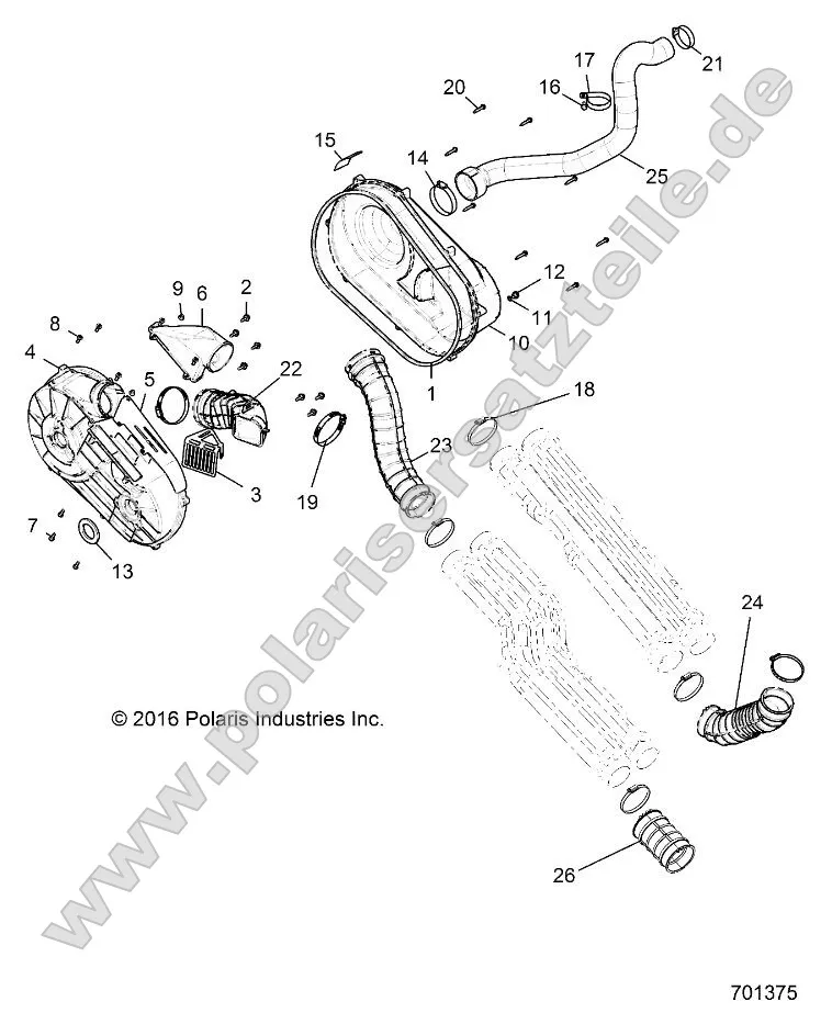 Drive Train, Clutch Cover and Ducting Drive Train, Clutch Cover and Ducting