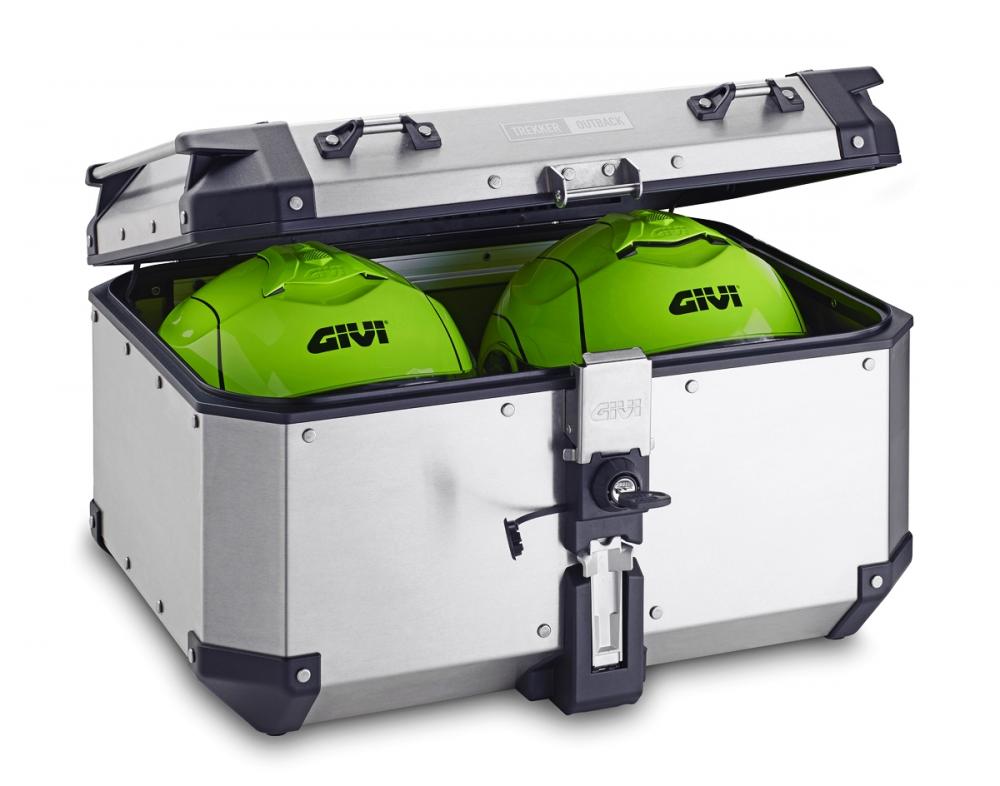 Givi_Monokey_Trekker_Outback_OBKN58A_Alu_Topcase___58_Liter___silber_offen Givi Monokey Trekker Outback OBKN58A Alu Topcase - 58 Liter - silber