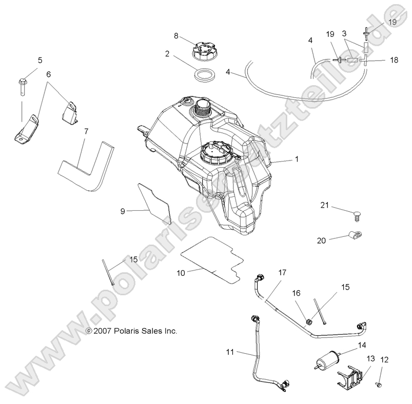 BODY, FUEL TANK ASM. (Built 8/21/07 and After) BODY, FUEL TANK ASM. (Built 8/21/07 and After)