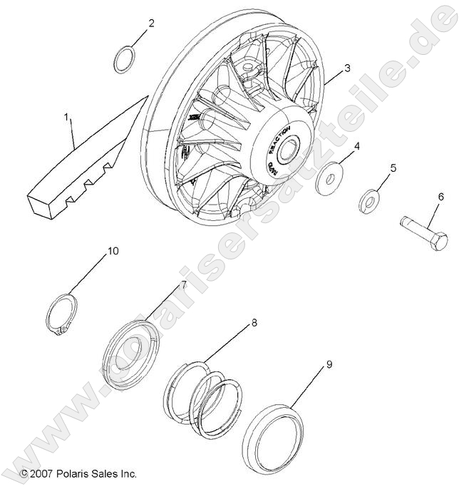 DRIVE TRAIN, SECONDARY CLUTCH