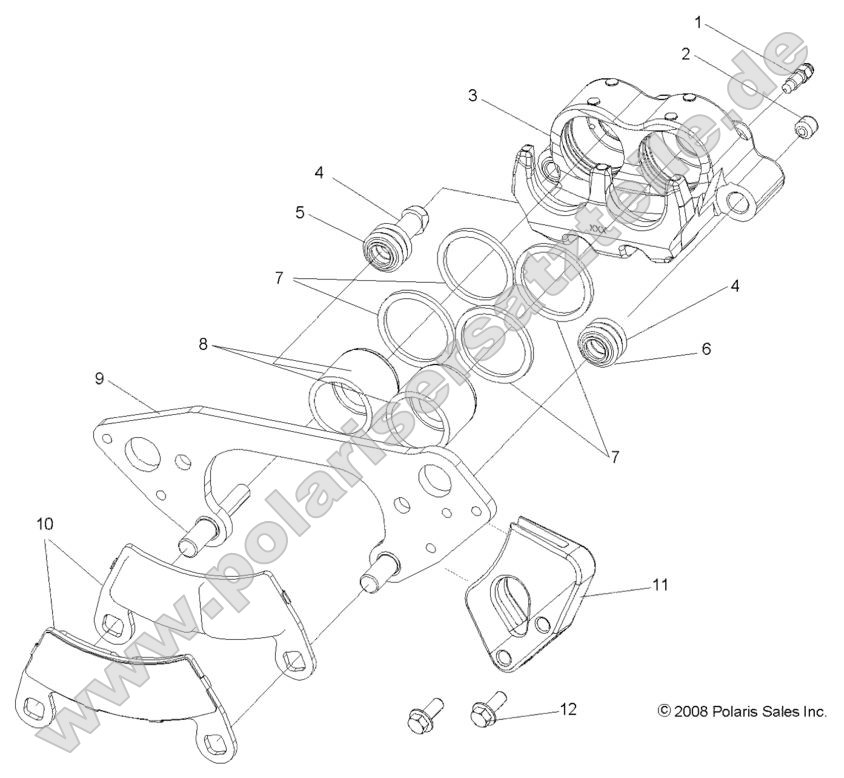 Brakes, Front Caliper (built 11/4/13 and before)