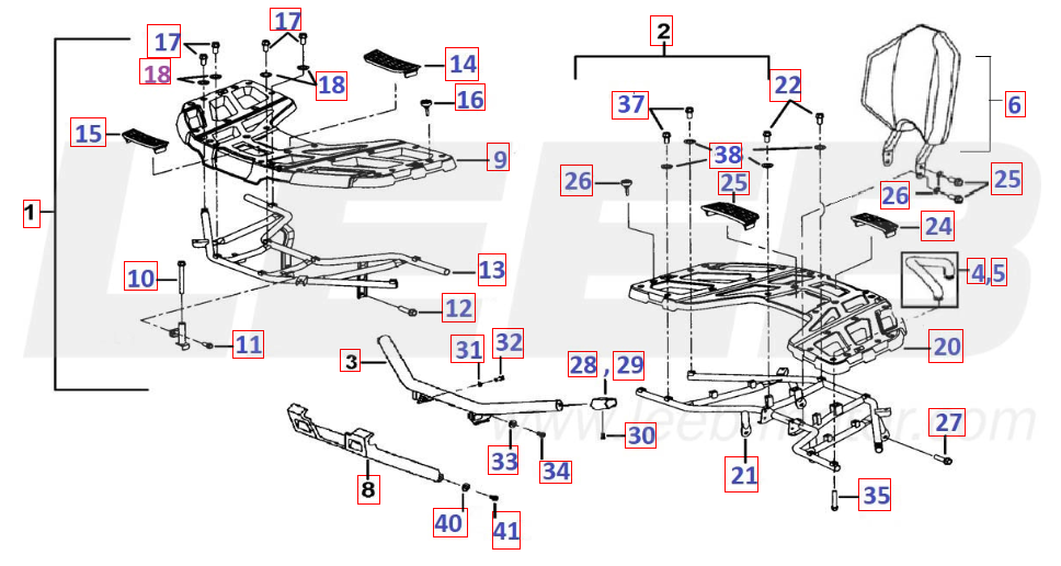 Gepäckträger vo.u. hi