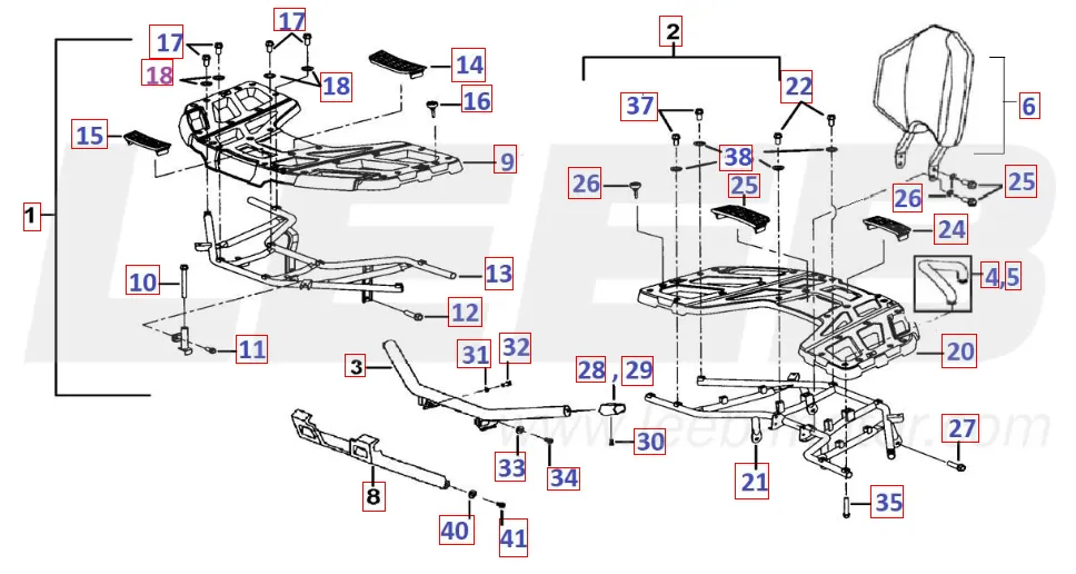 Gepäckträger vo.u. hi Gepäckträger vo.u. hi