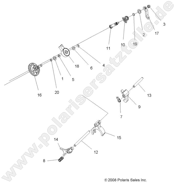 DRIVE TRAIN, MAIN GEARCASE SHIFT FORKS DRIVE TRAIN, MAIN GEARCASE SHIFT FORKS