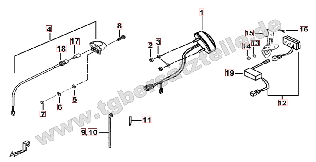 Rücklicht - Blinker hinten
