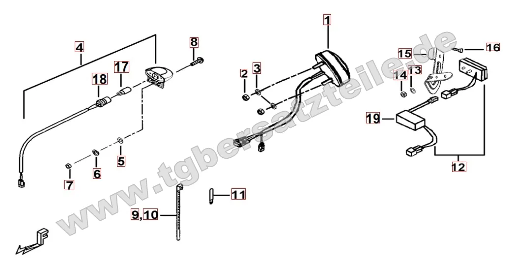 Rücklicht - Blinker hinten Rücklicht - Blinker hinten