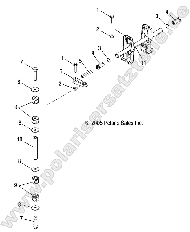 SUSPENSION, REAR, TORSION BAR SUSPENSION, REAR, TORSION BAR