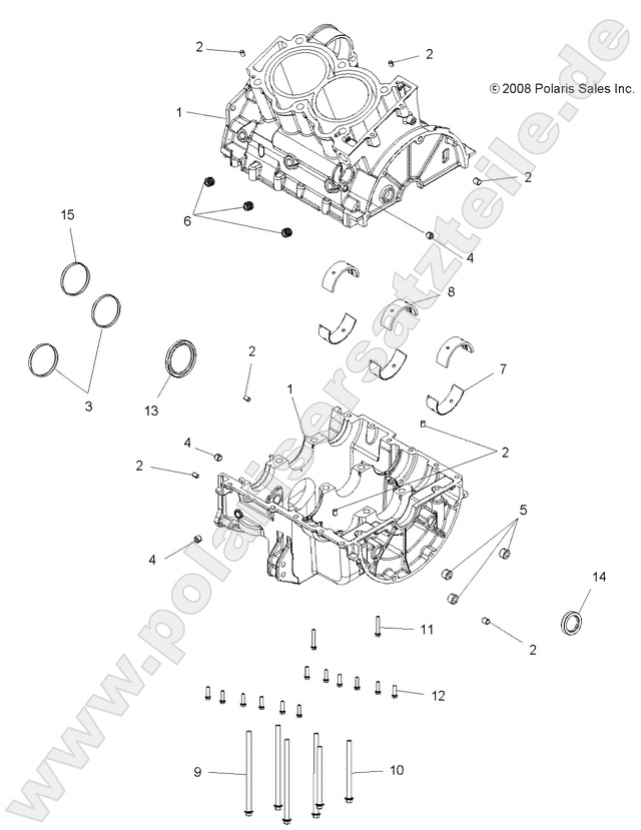 ENGINE, CRANKCASE ENGINE, CRANKCASE