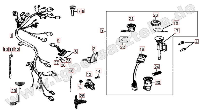Kabelbaum - Schlosssatz