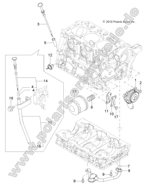 Engine, Oil System and Dipstick
