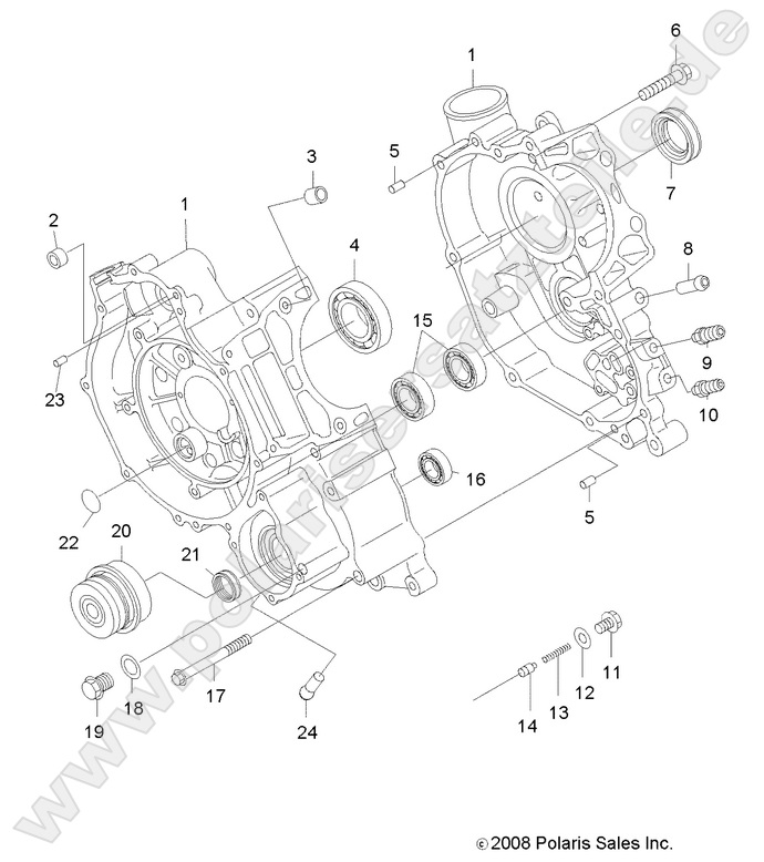 ENGINE, CRANKCASE ENGINE, CRANKCASE