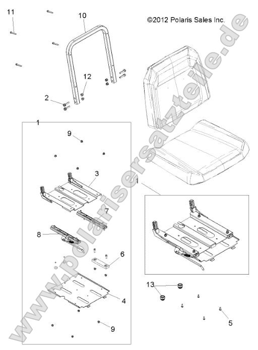 Body, Slider, Drivers Seat