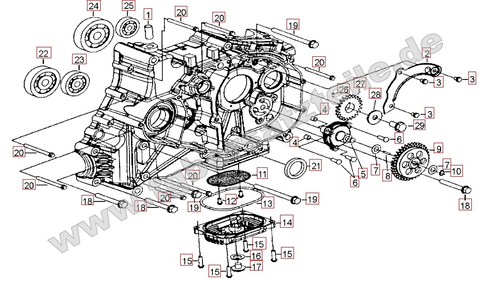 Motorgehäuse rechts