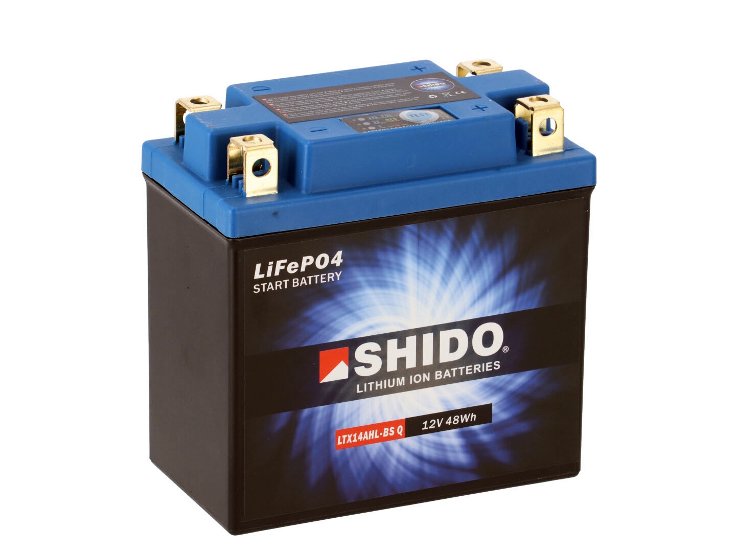 Shido LTX14AHL-BS Q Lithium Ionen Batterie 12V LiFePO4 (YTX14AHL-BS YTX14AH-BS)