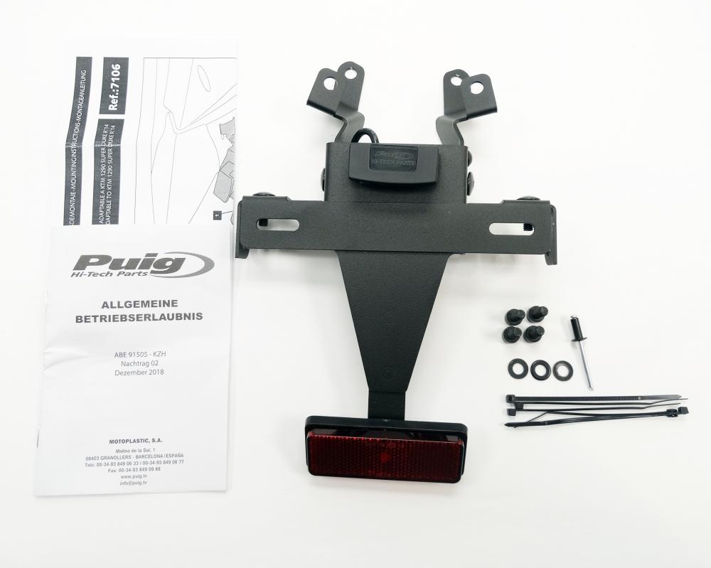 Kennzeichenhalter_KTM_Superduke_R_1290_7106N_3 Puig Kennzeichenhalter Set KTM Superduke R 1290 2014-19