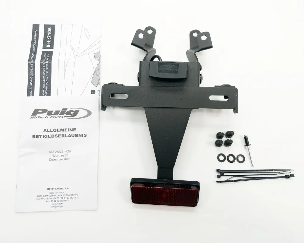 Kennzeichenhalter_KTM_Superduke_R_1290_7106N_3 Puig Kennzeichenhalter Set KTM Superduke R 1290 2014-19