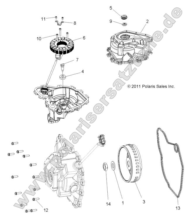 Engine, Stator Cover and Flywheel Engine, Stator Cover and Flywheel