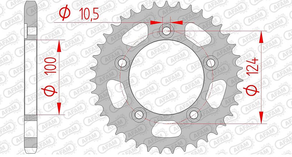 AFAM Kettensatz Stahl 525 XHR3-G 15x36 - Ducati 999 R/S 2003-06