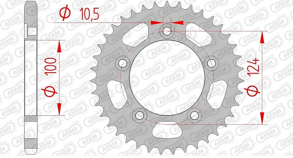 afam_kettenrad_hinten_50612 AFAM Kettensatz Stahl 525 XHR3-G 15x36 - Ducati 999 R/S 2003-06