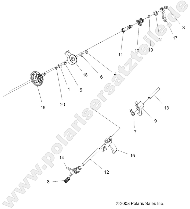DRIVE TRAIN, MAIN GEARCASE SHIFT FORKS (Built 3/02/11 and After) DRIVE TRAIN, MAIN GEARCASE SHIFT FORKS (Built 3/02/11 and After)