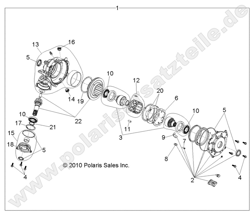 DRIVE TRAIN, FRONT GEARCASE (Built 3/09/10 and After) DRIVE TRAIN, FRONT GEARCASE (Built 3/09/10 and After)