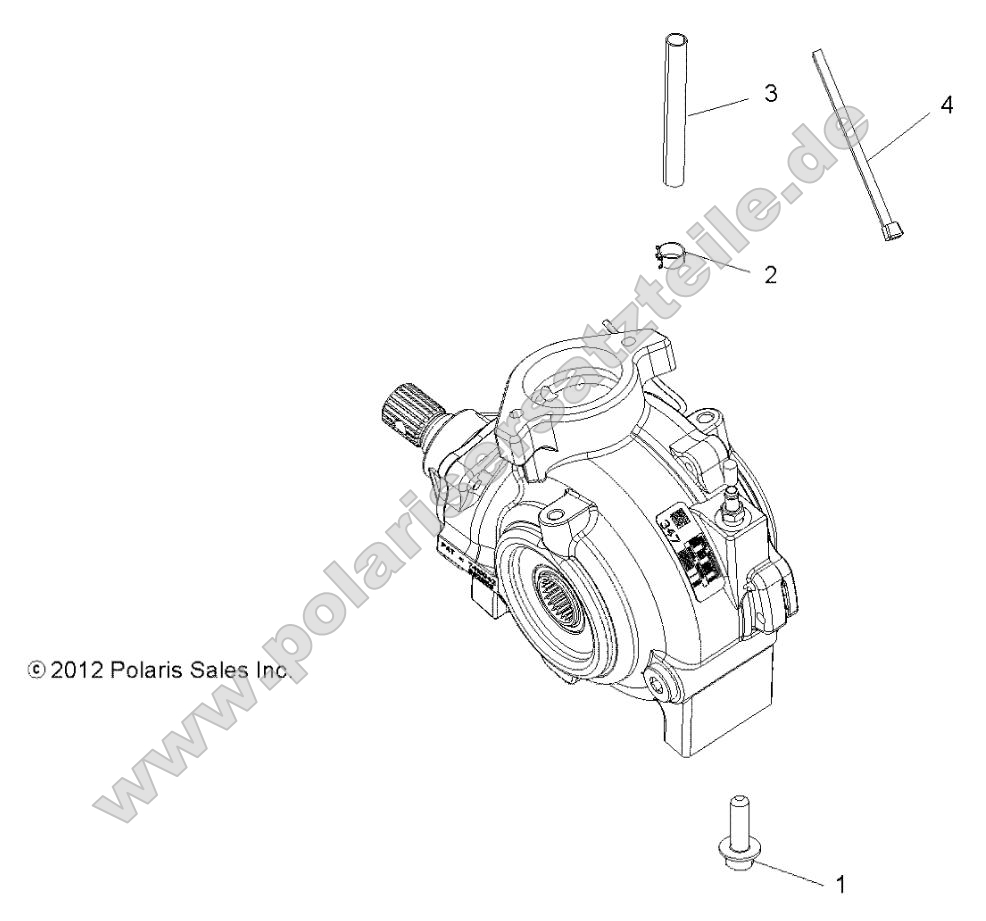 Drive Train, Gearcase Mounting, Front Drive Train, Gearcase Mounting, Front