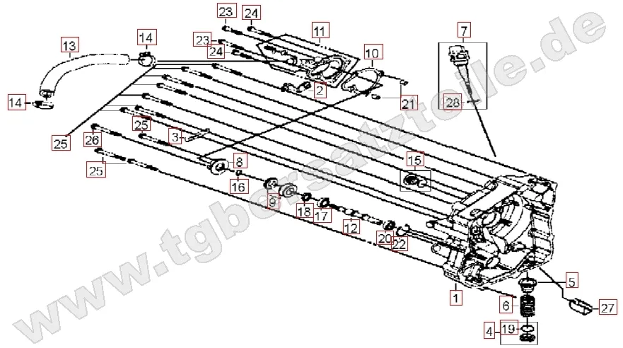 Gehäusedeckel rechts Gehäusedeckel rechts