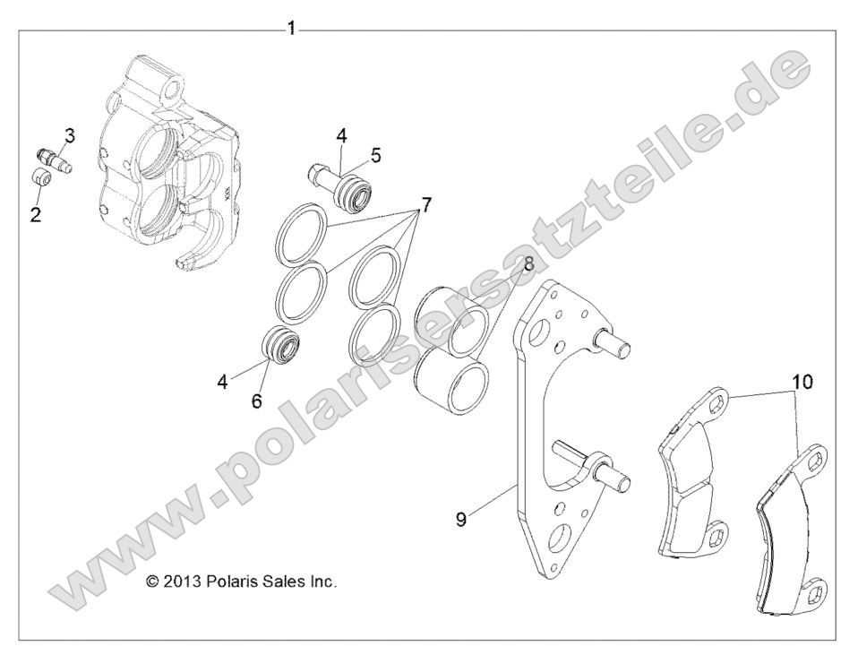 Brakes, Front Caliper (built 11/5/13 and after)