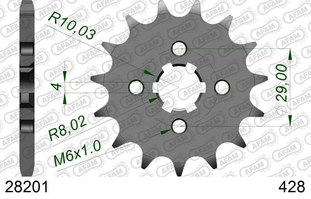 AFAM_Ritzel___Kettenrad_vorne___428___28201 AFAM Ritzel / Kettenrad vorne - 428 - 28201