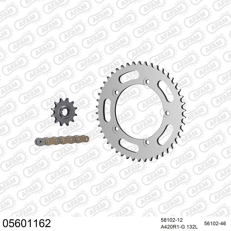 AFAM Kettensatz Stahl 420 R1-G 12x46 - Gilera 50 Eaglet 1996 - 05601162