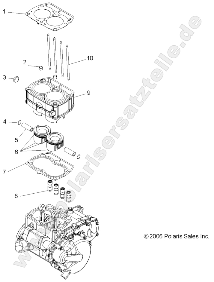 Engine, Piston and Cylinder