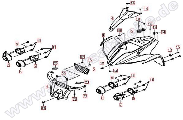 Frontverkleidung-Tankabdeckung