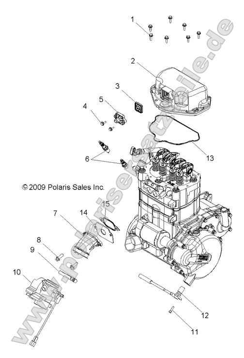 Engine, Throttle Body and Valve Cover