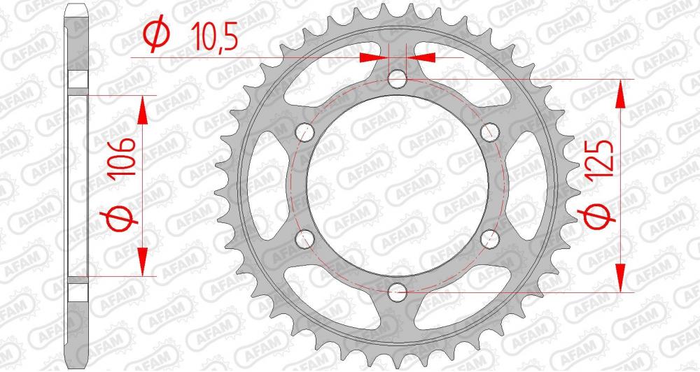 AFAM Kettensatz Stahl 520 XSR-G 16x51 - Triumph Tiger 660 Sport 2022-23