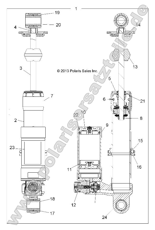 Suspension, Shock, Front (A17SVS95CM) Suspension, Shock, Front (A17SVS95CM)