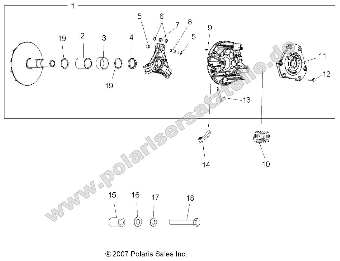 Drive Train, Primary Clutch Drive Train, Primary Clutch