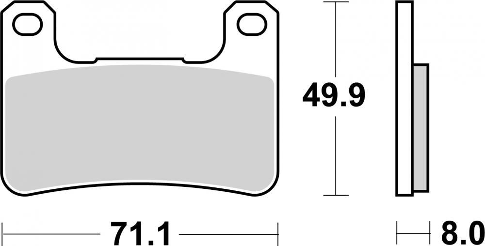 SBS Bremsbeläge SP EVO Sintermetall ABE - 806SP