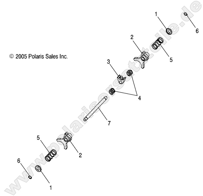 DRIVE TRAIN, MAIN GEARCASE SHIFT FORKS